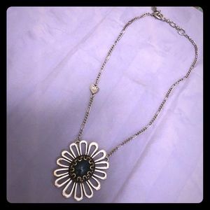 Lucky brand daisy necklace with Turquoise stone